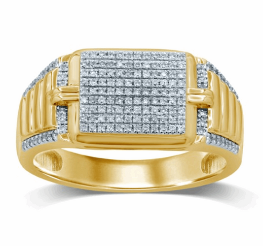 10K Gold Diamond Men's Ring 0.33CT