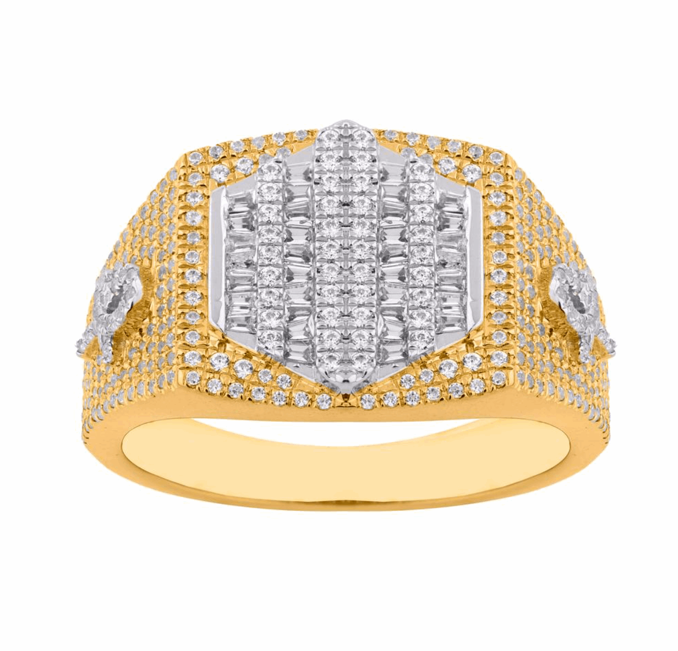 10K Gold Diamond Men's Ring 1.00CT