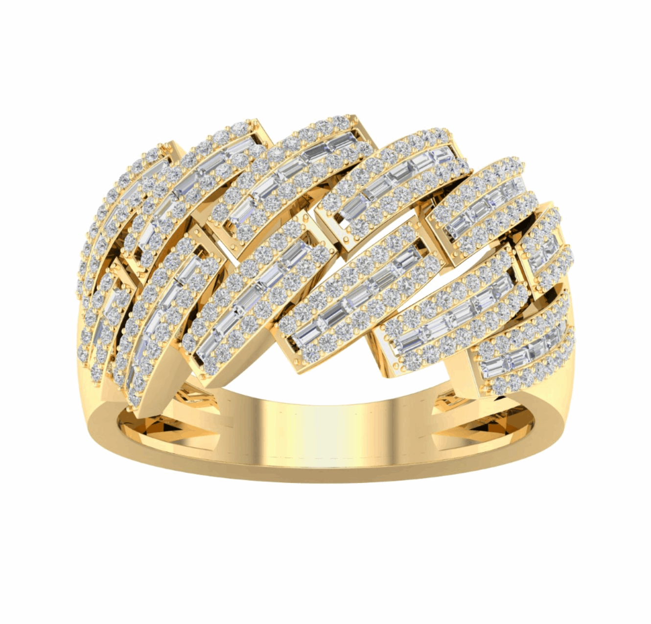 10K Gold Diamond Men's Ring 1.00CT