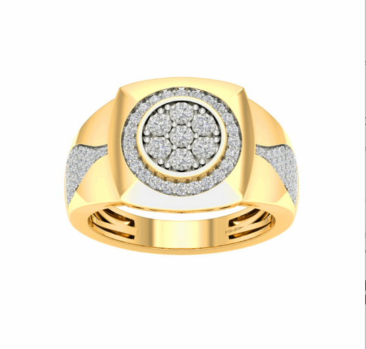 10K Gold Diamond Men's Ring 0.50CT