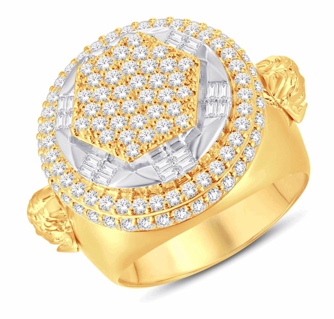 10K Gold Diamond Men's Ring 1.97CT