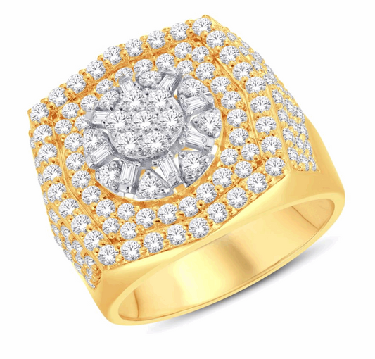 10K Gold Diamond Men's Ring 2.73CT