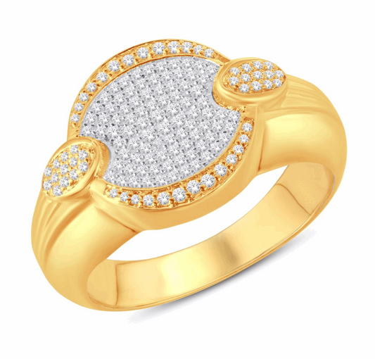 10K Gold Diamond Men's Ring 0.35CT