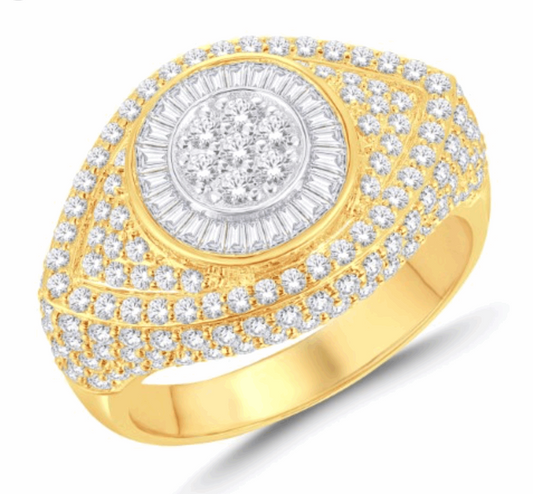 10K Gold Diamond Men's Ring 1.93CT