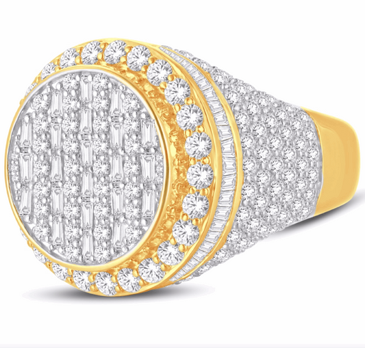 10K Gold Diamond Men's Ring 5.00CT