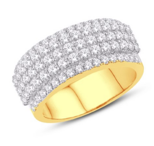 14K Gold Diamond Men's Ring 2.36CT