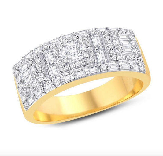 14K Gold Diamond Men's Ring 1.09CT