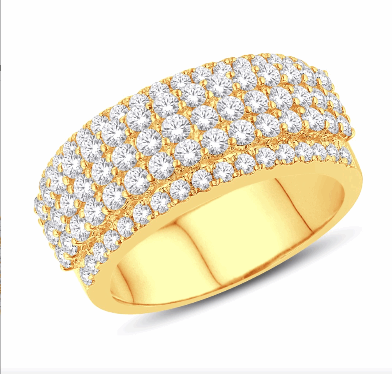 10K Gold Diamond Men's Ring 2.36CT