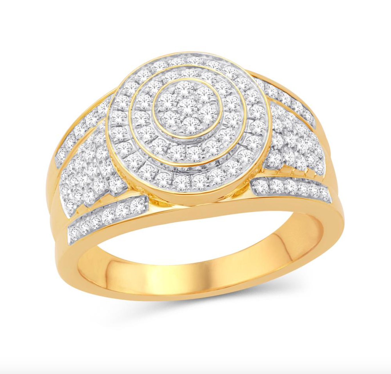 14K Gold Diamond Men's Ring 1.00CT