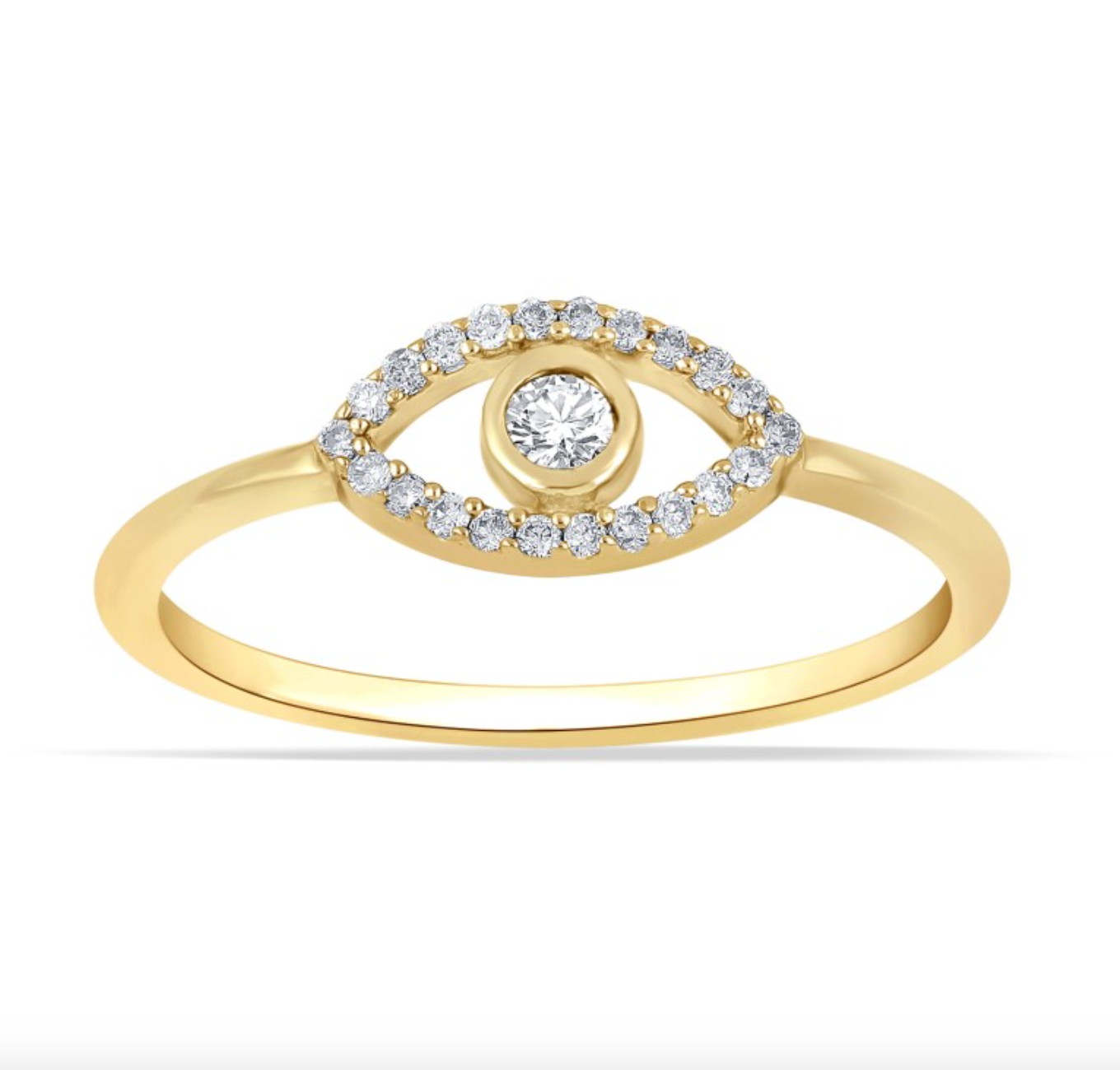 10KT Gold Diamond Women's Ring 0.13CTW