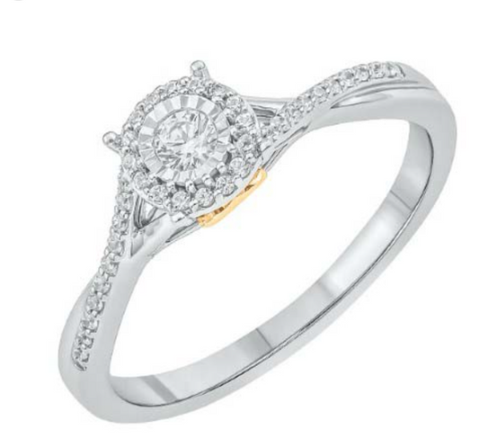 10KT Gold Diamond Women's Ring 0.20CTW