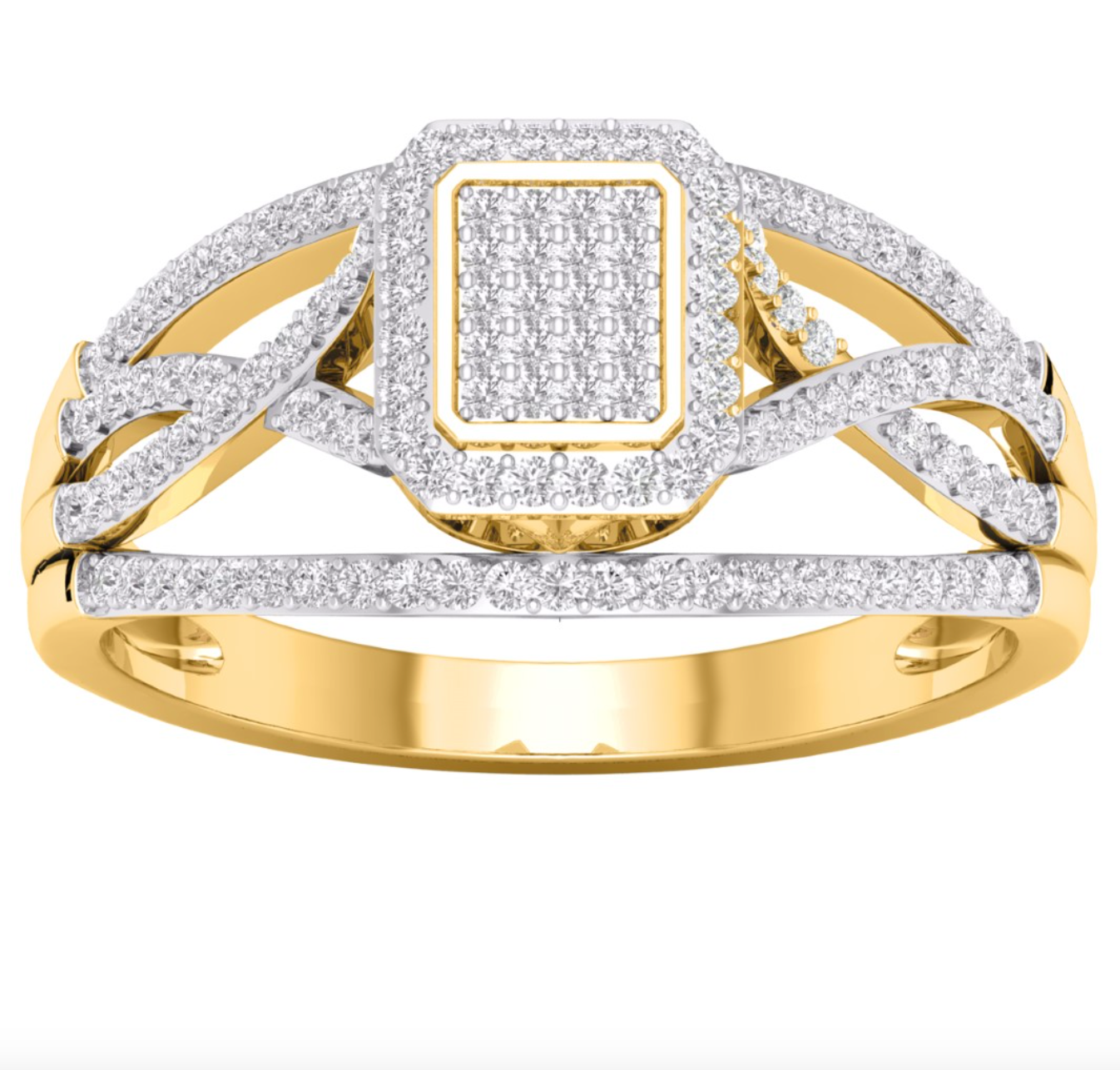 10KT Gold Diamond Women's Ring 0.33CTW