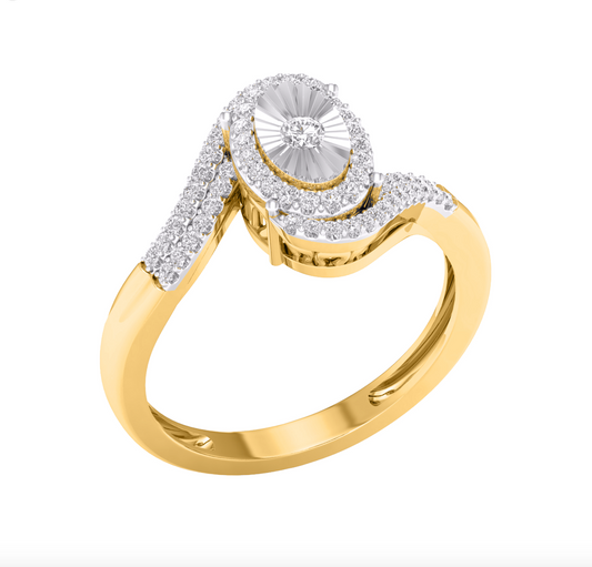 10KT Gold Diamond Women's Ring 0.25CTW