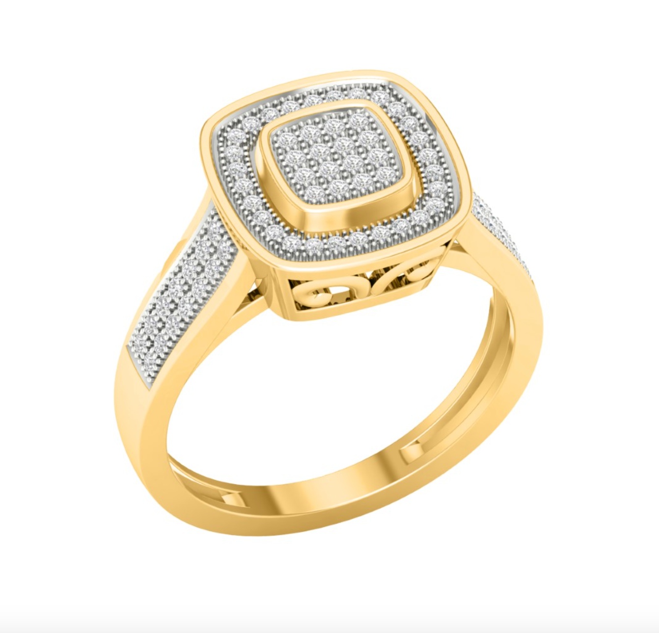 10KT Gold Diamond Women's Ring 0.20CTW