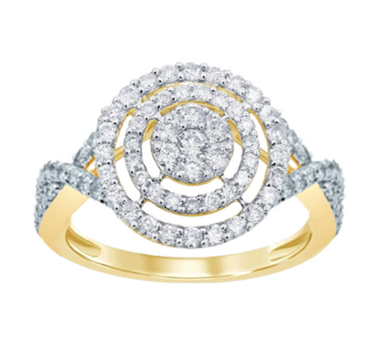 10KT Gold Diamond Women's Ring 1.00CTW