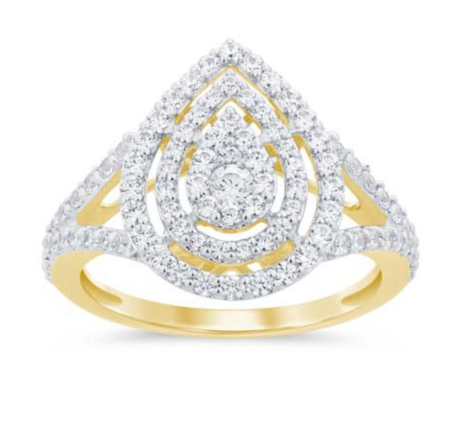 10KT Gold Diamond Women's Ring 1.00CTW