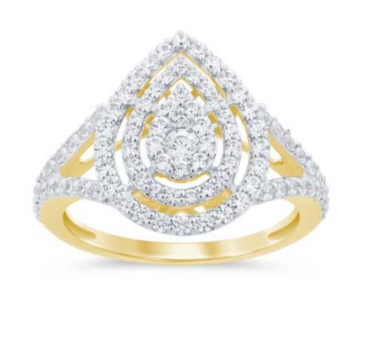 10KT Gold Diamond Women's Ring 1.00CTW