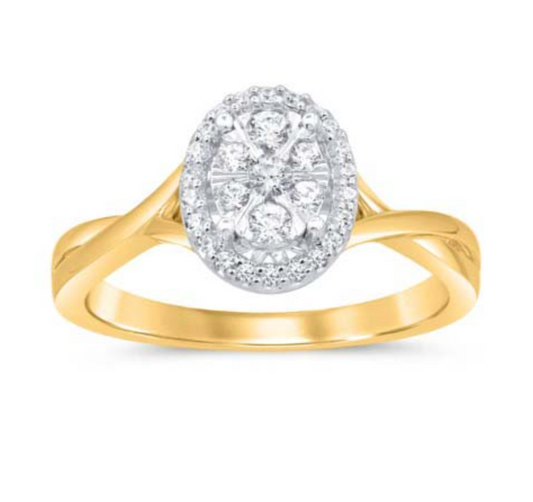 10KT Gold Diamond Women's Ring 0.25CTW