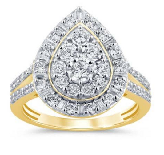 10KT Gold Diamond Women's Ring 1.00CTW