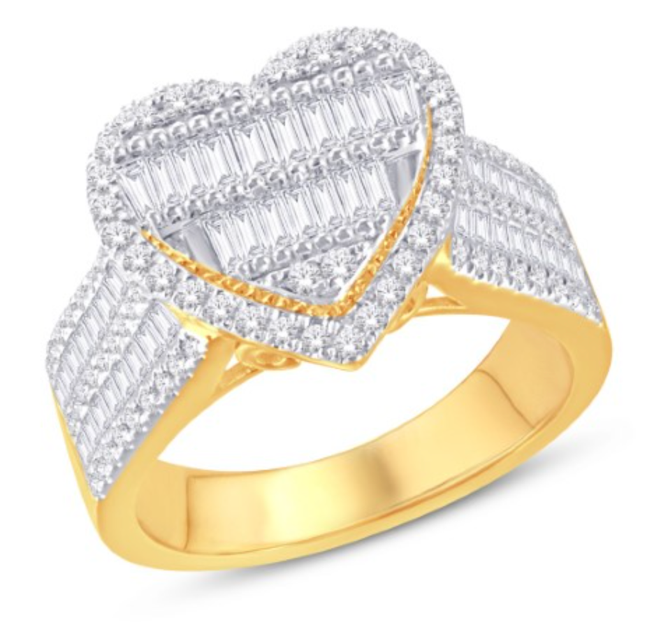 14KT Gold Diamond Women's Ring 1.25CTW