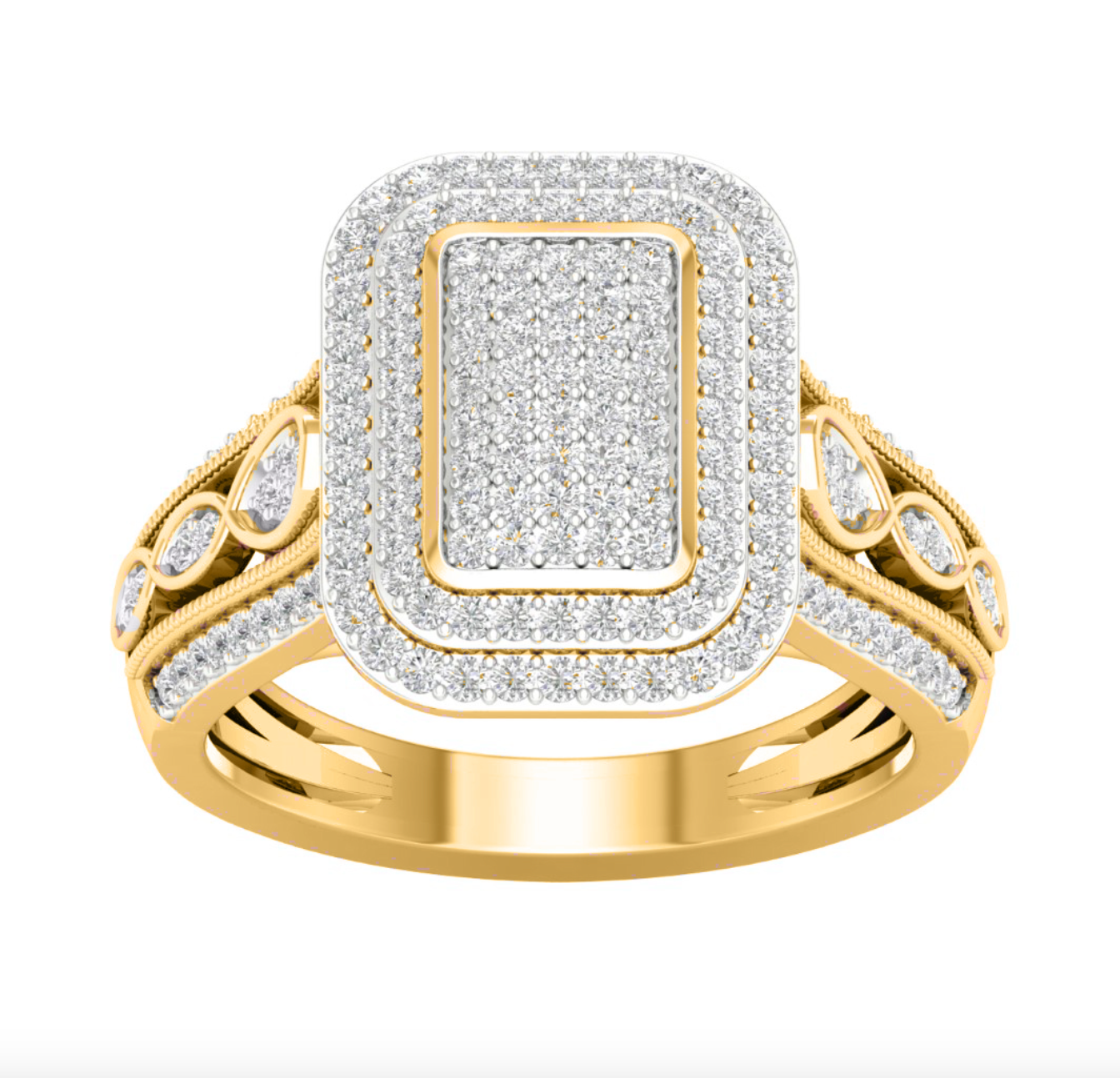 10KT Gold Diamond Women's Ring 0.50CTW