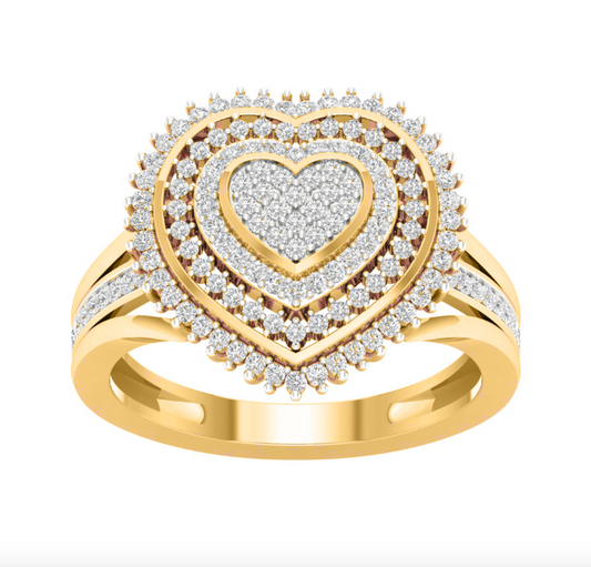 10KT Gold Diamond Women's Ring 0.40CTW