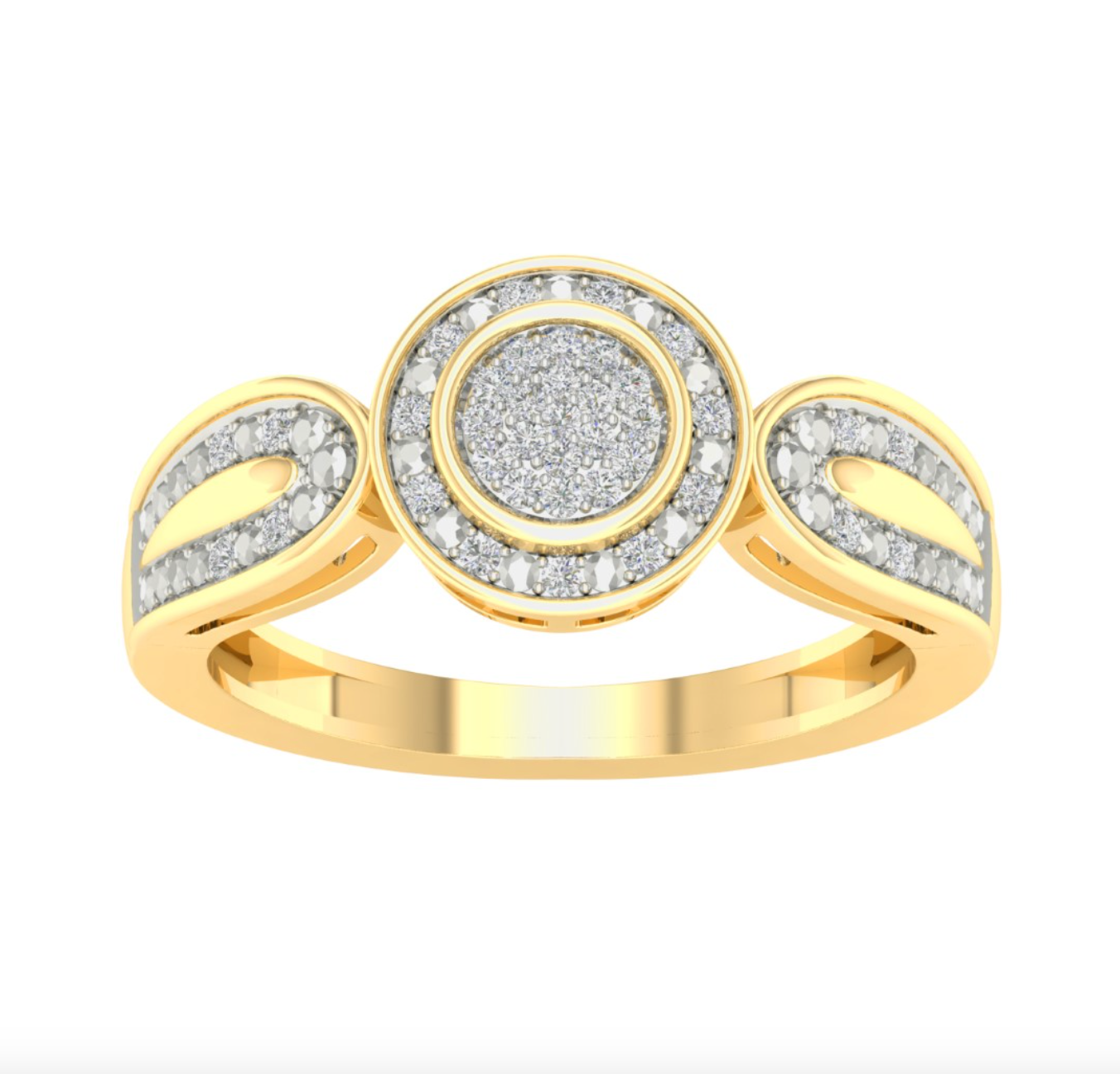 10KT Gold Diamond Women's Ring 0.10CTW