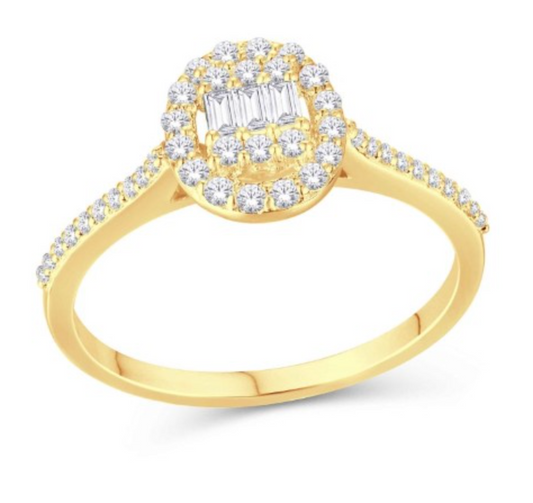 10KT Gold Diamond Women's Ring 0.33CTW