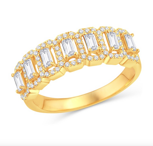 14KT Gold Diamond Women's Ring 0.46CTW