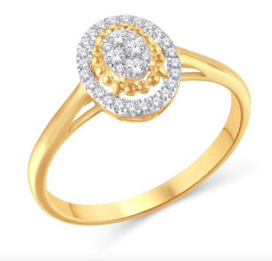 10KT Gold Diamond Women's Ring 0.15CTW