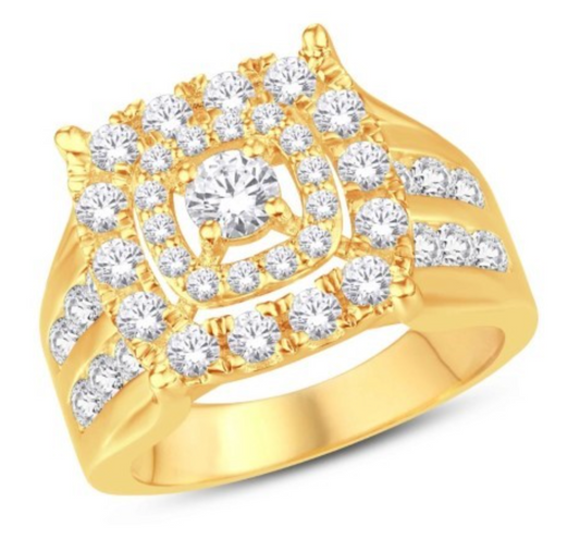 10KT Gold Diamond Women's Ring 2.76CTW