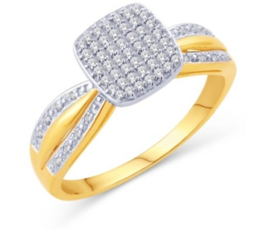 10KT Gold Diamond Women's Ring 0.15CTW