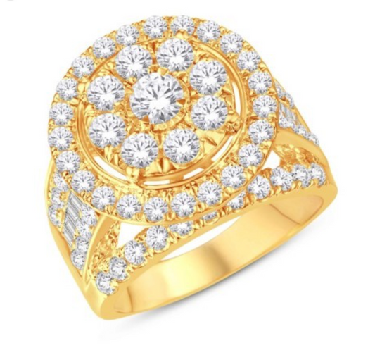 10KT Gold Diamond Women's Ring 2.99CTW