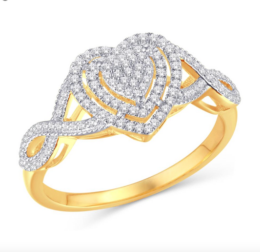 10KT Gold Diamond Women's Ring 0.23CTW