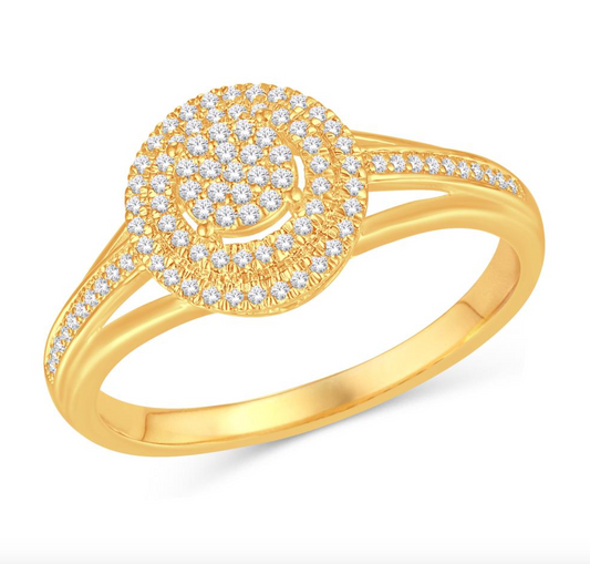 10KT Gold Diamond Women's Ring 0.17CTW