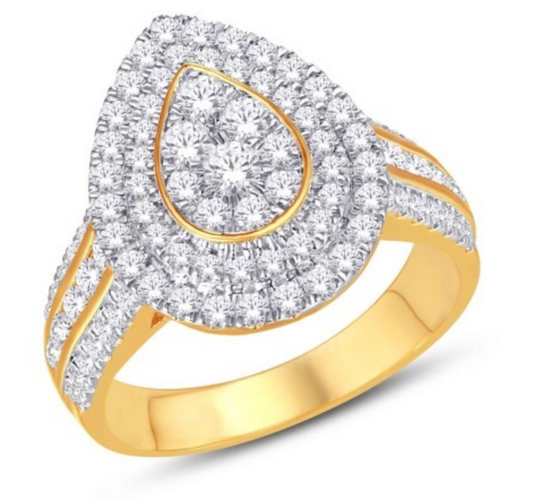 10KT Gold Diamond Women's Ring 1.39CTW