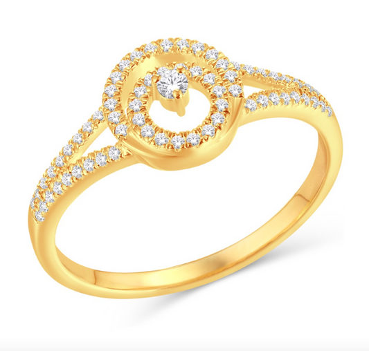 10KT Gold Diamond Women's Ring 0.20CTW