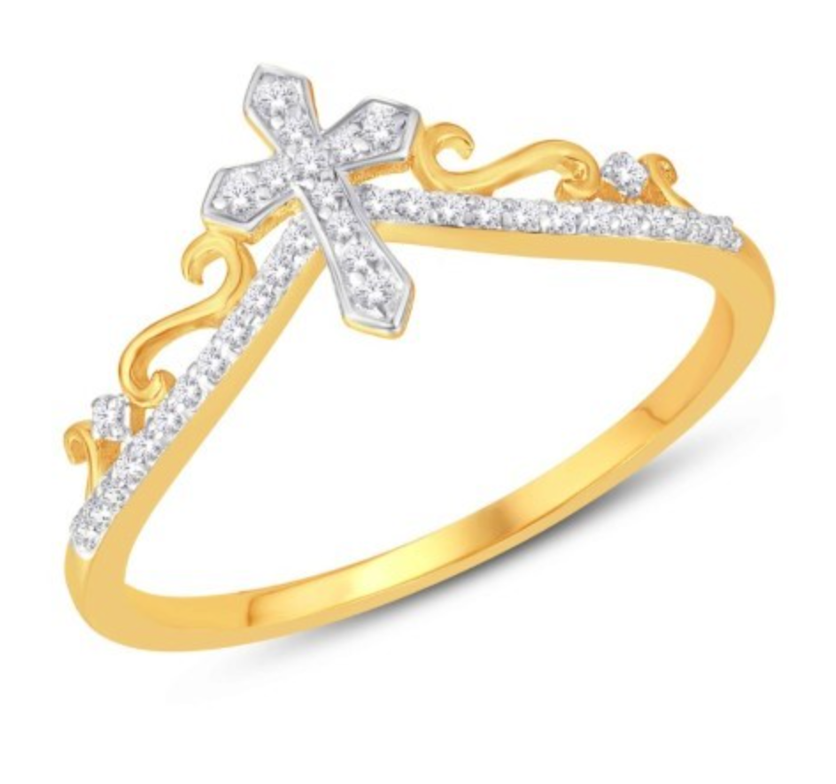 10KT Gold Diamond Women's Ring 0.09CTW