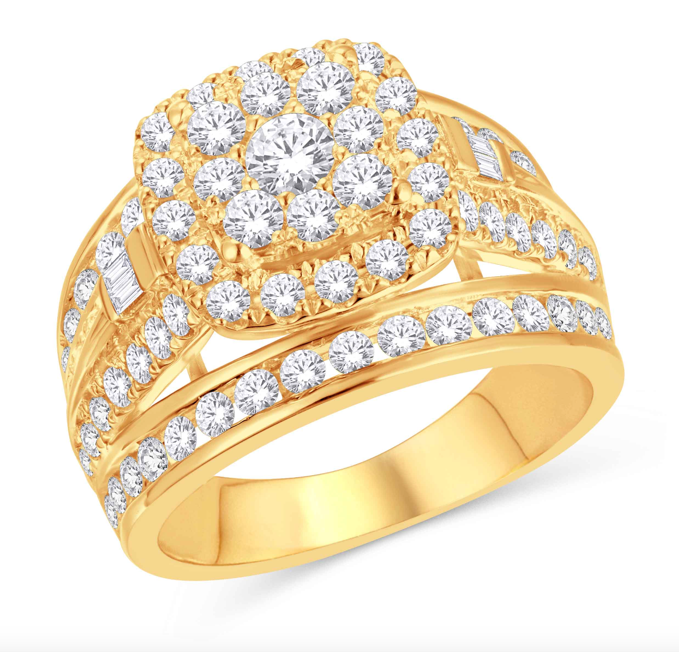 10KT Gold Diamond Women's Ring 1.92CTW