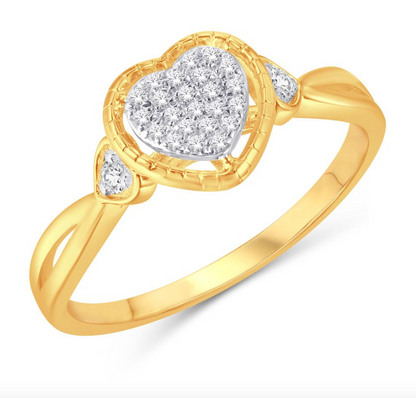 10K Gold Diamond Women's Ring 0.12CTW