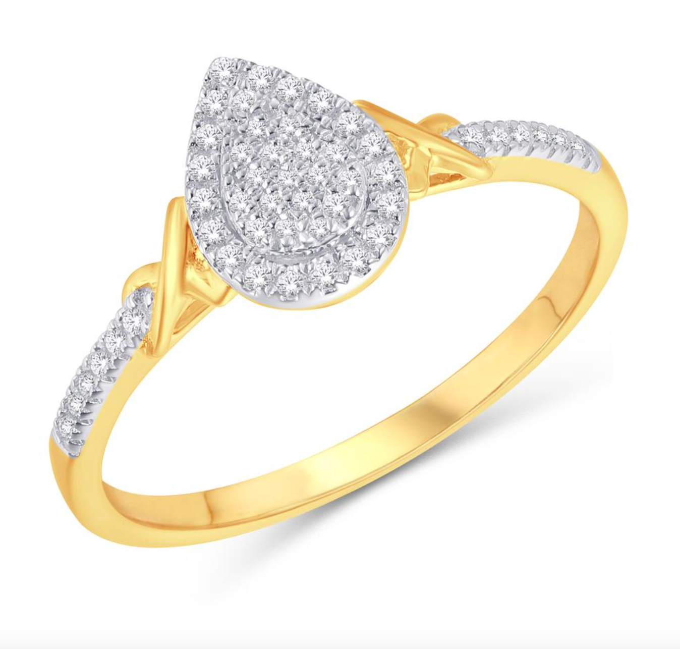 10K Gold Diamond Women's Ring 0.11CTW