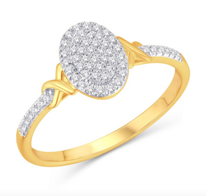 10K Gold Diamond Women's Ring 0.13CTW