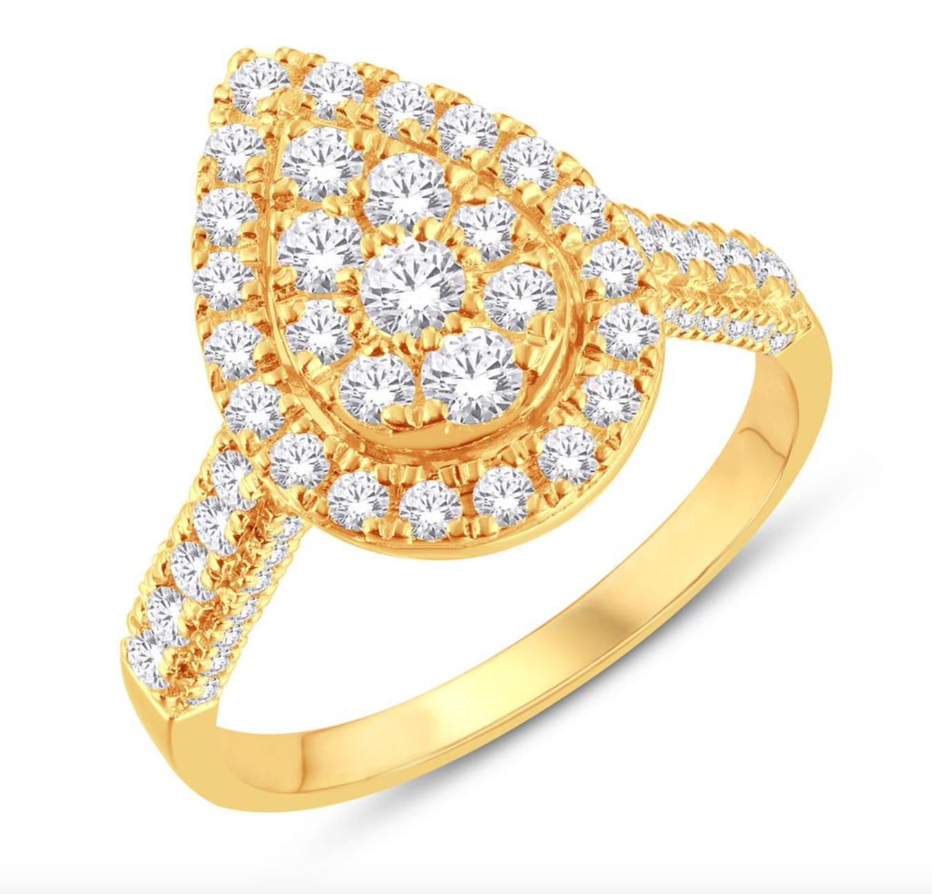 10K Gold Diamond Women's Ring 1.02CTW