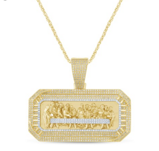 10K Gold Diamond Pendant 1.50CT