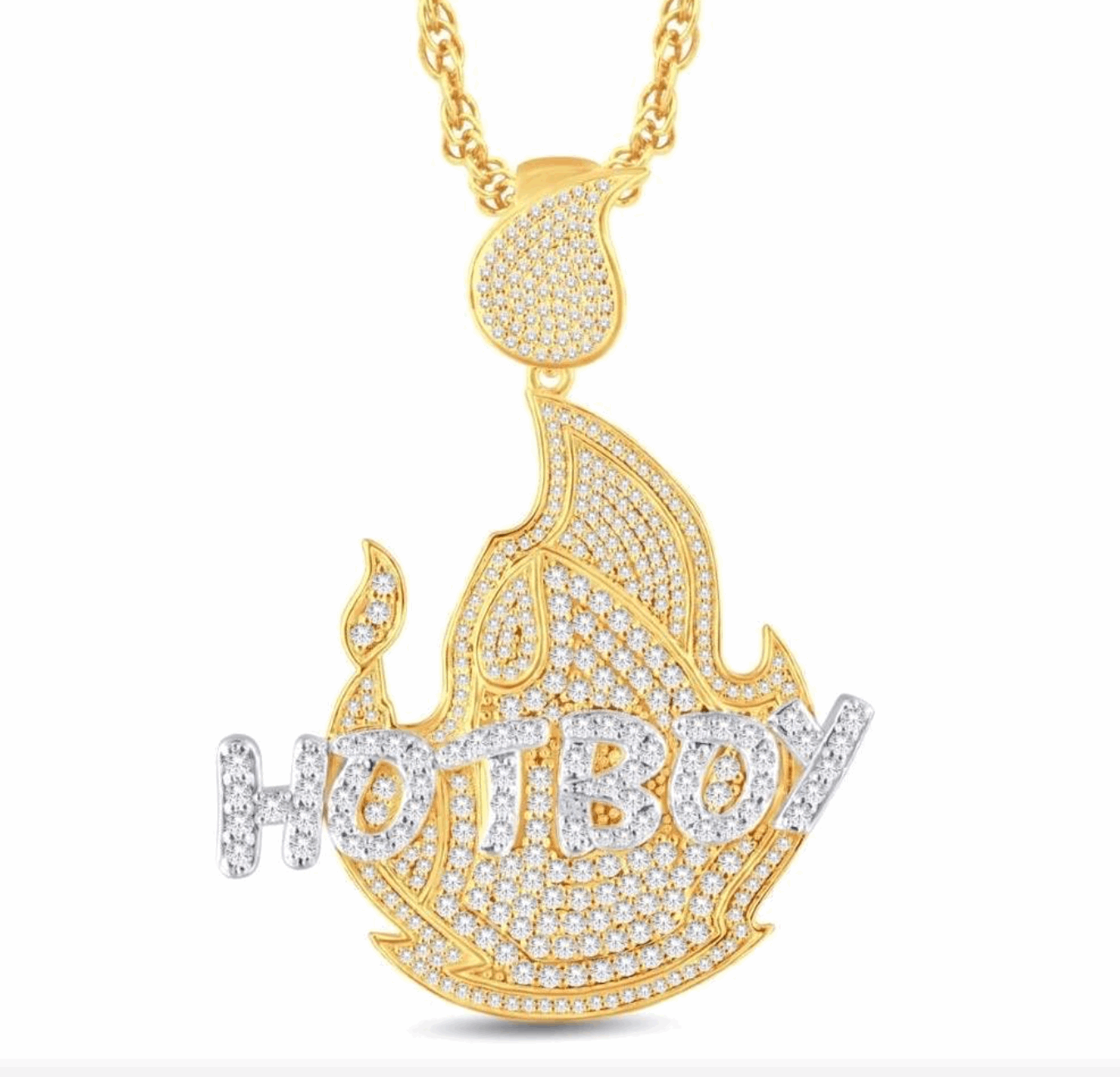 10K Gold Diamond Pendant 1.00CT