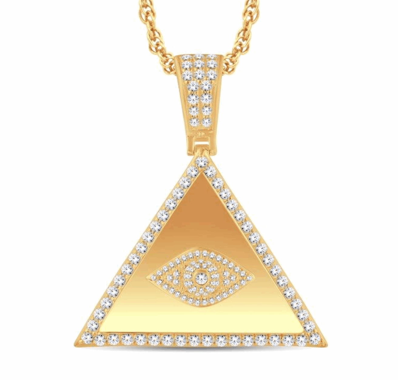 10K Gold Diamond Pendant 0.90CT