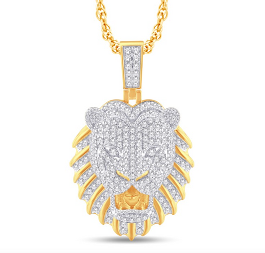 10K Gold Diamond Pendant 3.44CT