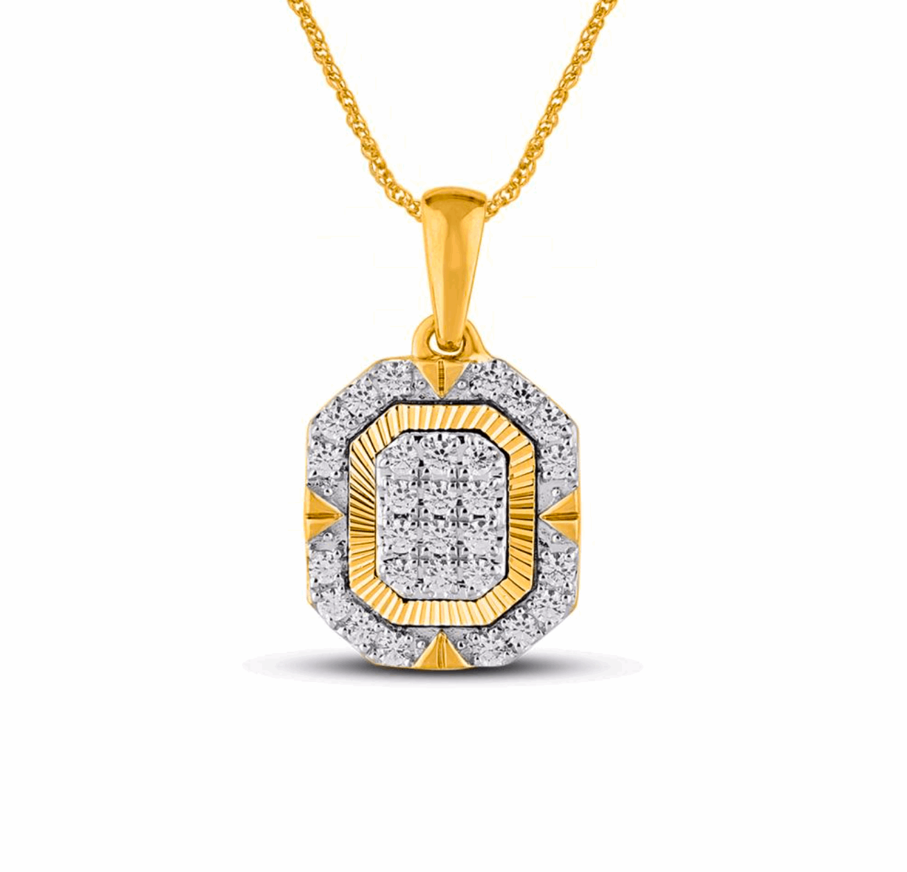 10K Gold Diamond Pendant 0.25CT