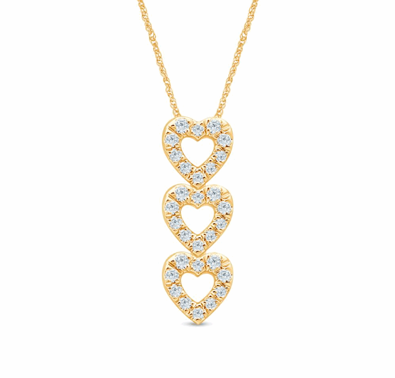 10K Gold Diamond Pendant 0.12CT