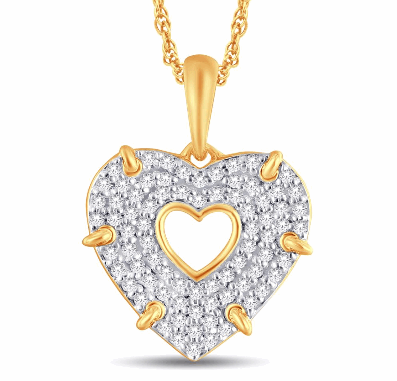 10K Gold Diamond Pendant 0.22CT